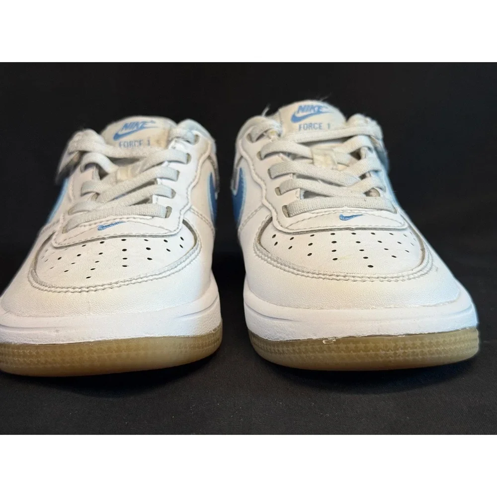 Nike Air‎ Force 1 EasyOn Kids 10C White Blue Gum FN0237-115 Hook Loop